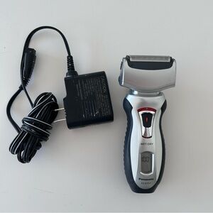 Panasonic Electric Razor Triple Blade wet dry Pop Up Trimmer Silver and Black